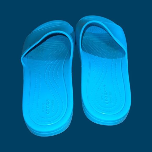 Electric Blue CROCS Sloan Flip Flop Slides Sandals Size W 9 - Picture 3 of 7